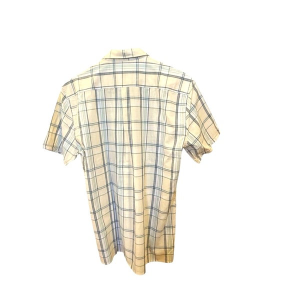 Barbour Short Sleeve Yellow Shirt Plaid Shirt Sz Small Cotton - Picture 7 of 8